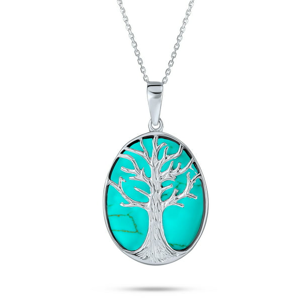 Sac Silver Tree of Life Pendant Oval Love Family Charm 